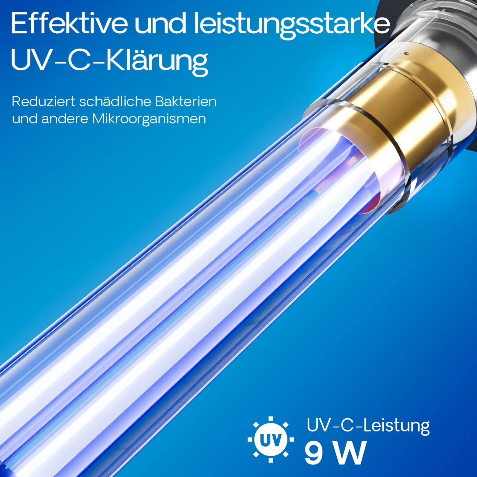 SunSun CUF-6000 3in1 Filter mit 3 Fontänenaufsätzen 2500l/h 54W, 9W UVC-Klärer und 3 Filterstufen inkl. Filtermedien, Springbrunnen Teich Pump