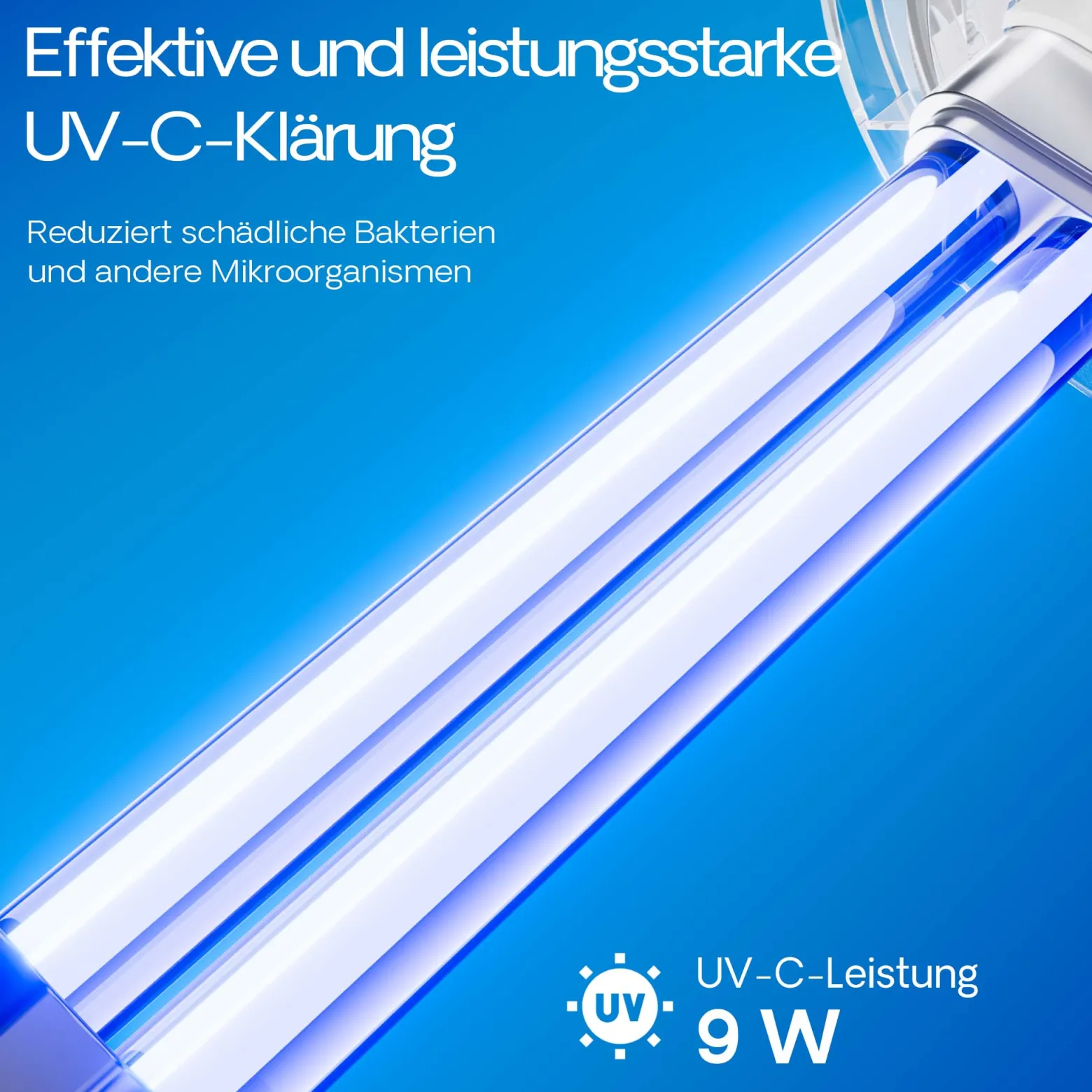 SunSun CUP-129 Springbrunnenpumpe mit Filter, 4 Fontänendüsen 1000l/h 24W und 9W UVC Klärer, Teichpumpe für Gartenteich Koiteich Biofilter