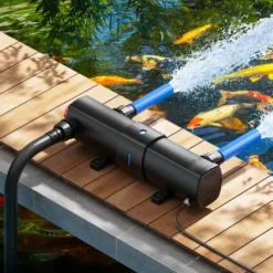SunSun CUV-224 Teichklärer 4500 l/h / 24 W UVC, Vorklärgerät für Teichfilter & Teichpumpe, Wasserklärer mit UV-Lampe, Lichtfilter zur Algenbekämpfung