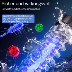 SunSun CUV-136 Teichklärer 4500 l/h / 36 W UVC Vorklärgerät für Teichfilter & Teichpumpe Wasserklärer mit UV-Lampe Lichtfilter zur Algenbekämpfung