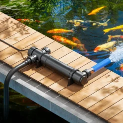 SunSun CUV-136 Teichklärer 4500 l/h / 36 W UVC Vorklärgerät für Teichfilter & Teichpumpe Wasserklärer mit UV-Lampe Lichtfilter zur Algenbekämpfung
