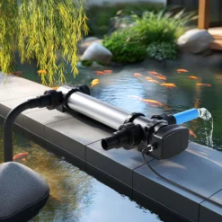 SunSun CUV-755 Teichklärer 8000 l/h / 55 W UVC, Vorklärgerät für Teichfilter & Teichpumpe, Wasserklärer mit UV-Lampe, Lichtfilter zur Algenbekämpfung
