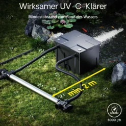 SunSun CUV-7110 Teichklärer 8000 l/h / 110 W UVC, Vorklärgerät für Teichfilter & Teichpumpe, Wasserklärer mit UV-Lampe, Lichtfilter zur Algenbekämpfung