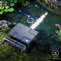 SunSun CUV-218 Teichklärer 2500 l/h / 18 W UVC, Vorklärgerät für Teichfilter & Teichpumpe, Wasserklärer mit UV-Lampe, Lichtfilter zur Algenbekämpfung