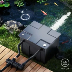 SunSun CUV-111 Teichklärer 1700 l/h / 11 W UVC, Vorklärgerät für Teichfilter & Teichpumpe, Wasserklärer mit UV-Lampe, Lichtfilter zur Algenbekämpfung
