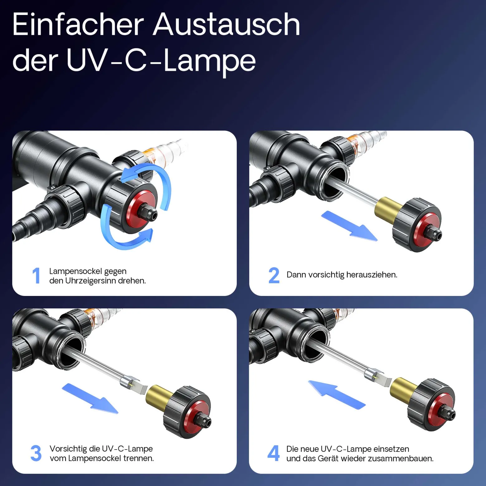 SunSun CUV-111 Teichklärer 1700 l/h / 11 W UVC, Vorklärgerät für Teichfilter & Teichpumpe, Wasserklärer mit UV-Lampe, Lichtfilter zur Algenbekämpfung