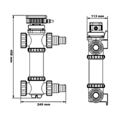 SunSun CUV-724 Teichklärer 5000 l/h / 24 W UVC, Vorklärgerät für Teichfilter & Teichpumpe, Wasserklärer mit UV-Lampe, Lichtfilter zur Algenbekämpfung
