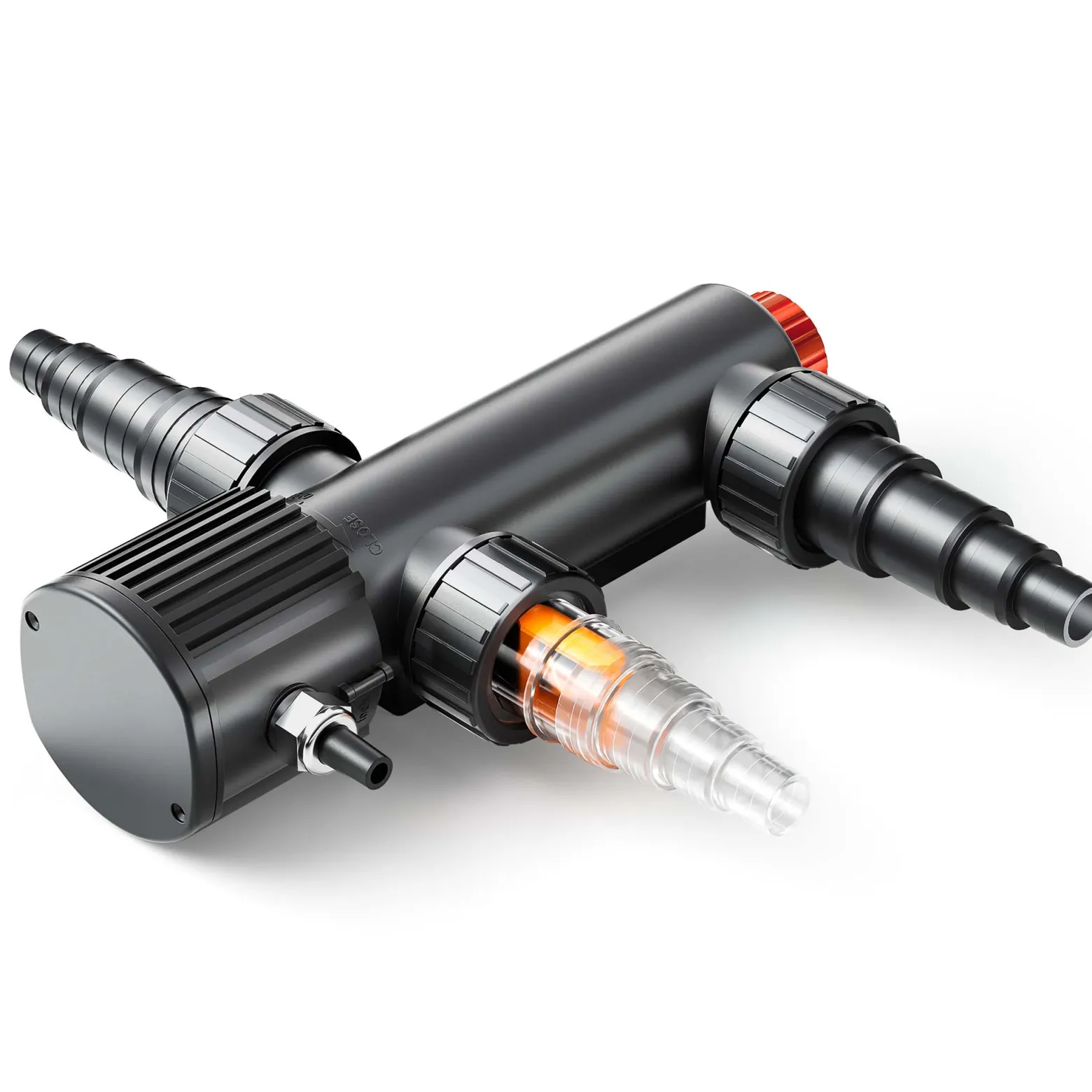 SunSun CUV-209 Teichklärer 1500 l/h / 9 W UVC, Vorklärgerät für Teichfilter & Teichpumpe, Wasserklärer mit UV-Lampe, Lichtfilter zur Algenbekämpfung