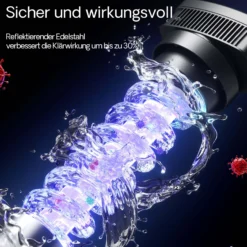 SunSun CUV-324 Teichklärer 5000 l/h / 24 W UVC, Vorklärgerät für Teichfilter & Teichpumpe, Wasserklärer mit UV-Lampe, Lichtfilter zur Algenbekämpfung