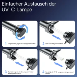 SunSun CUV-324 Teichklärer 5000 l/h / 24 W UVC, Vorklärgerät für Teichfilter & Teichpumpe, Wasserklärer mit UV-Lampe, Lichtfilter zur Algenbekämpfung