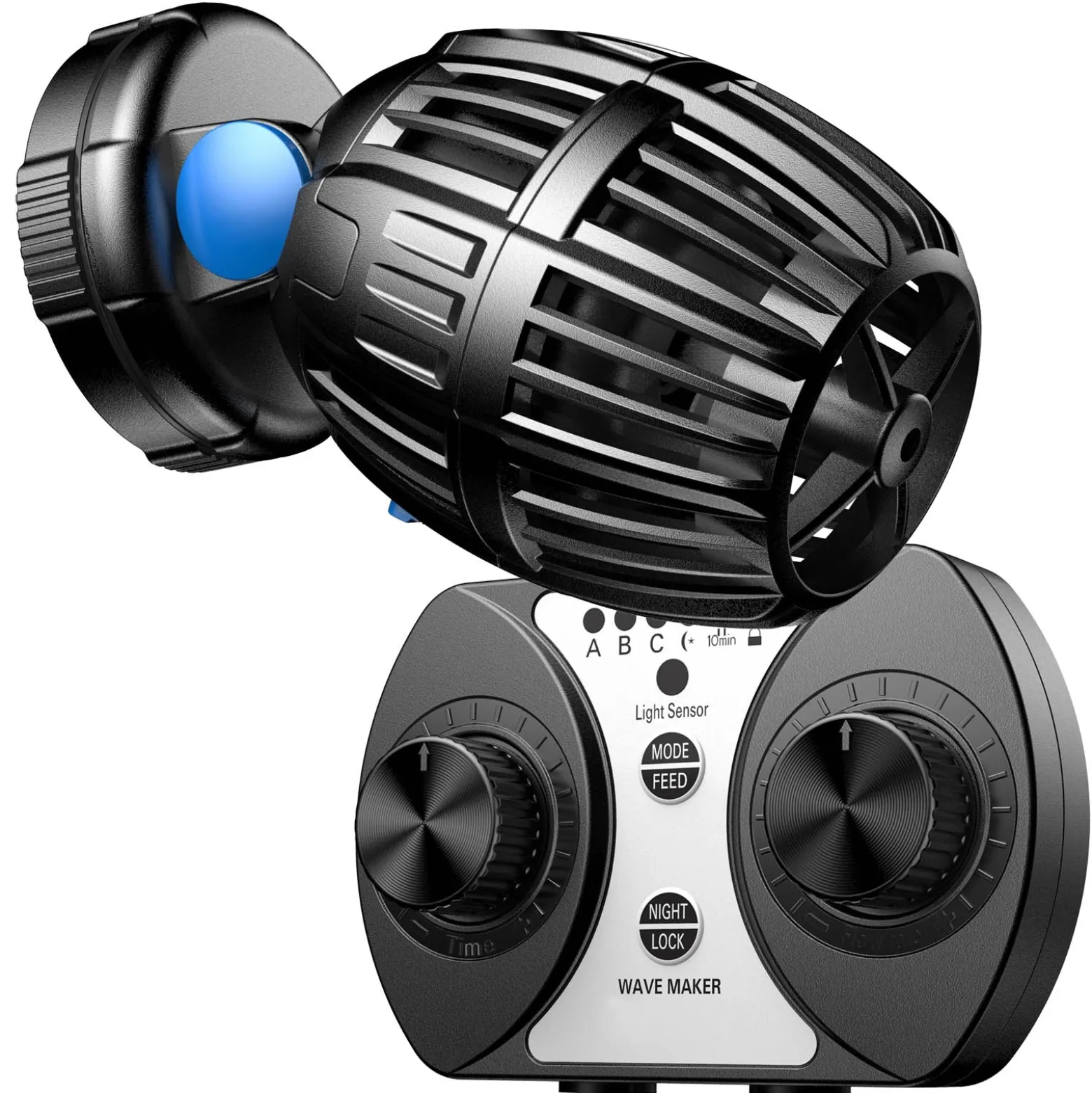 SunSun CW-120 Strömungspumpe 700-8000 l/h 20 W Aquarium Pumpe mit einstellbarer Wellenform, Wellenzyklus und Pumpleistung, mit Tag- und Nachmodus