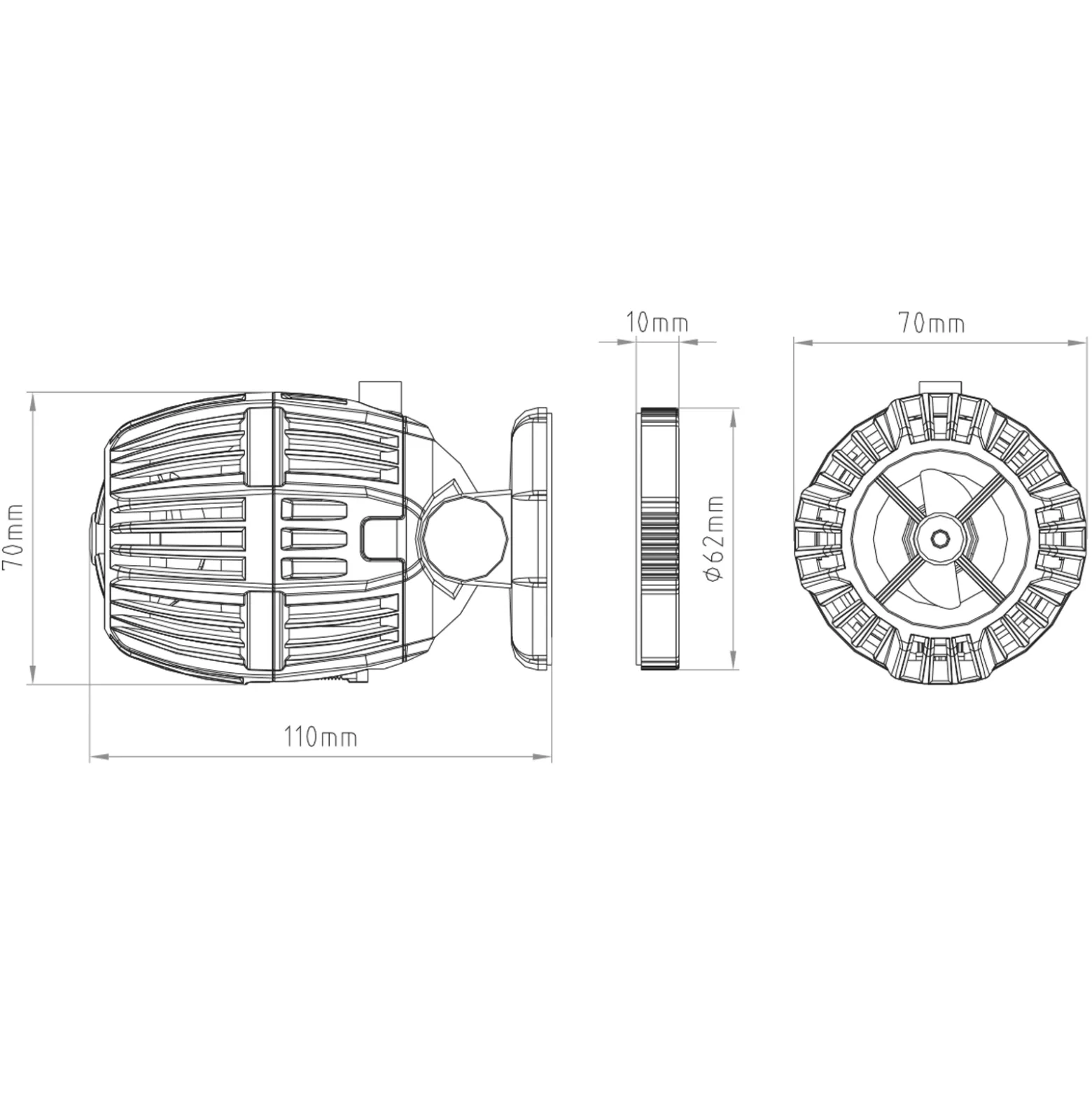 SunSun CW-120 Strömungspumpe 700-8000 l/h 20 W Aquarium Pumpe mit einstellbarer Wellenform, Wellenzyklus und Pumpleistung, mit Tag- und Nachmodus