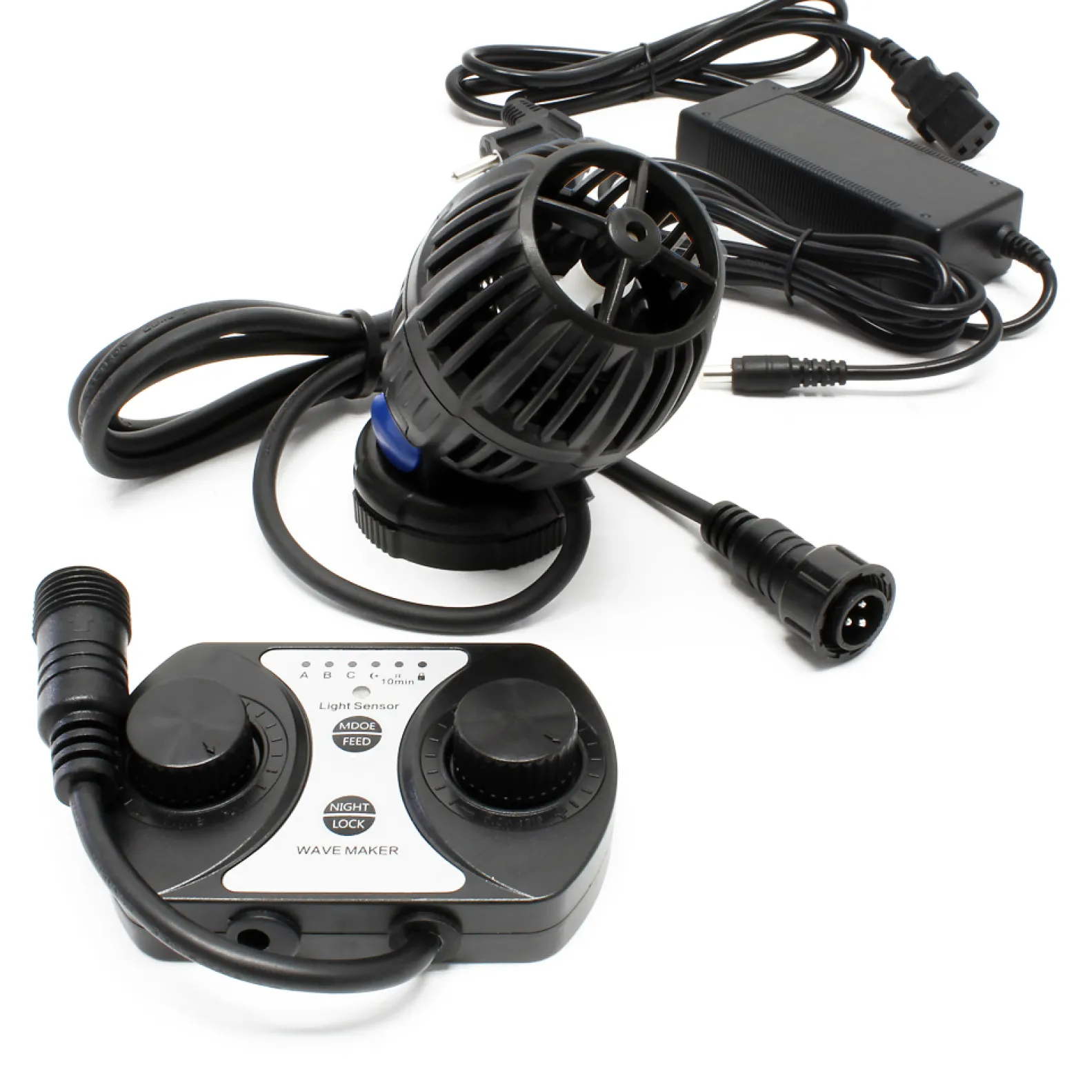 SunSun CW-160 Strömungspumpe 1700-20000 l/h 60 W Aquarium Pumpe mit einstellbarer Wellenform, Wellenzyklus und Pumpleistung, mit Tag- und Nachmodus