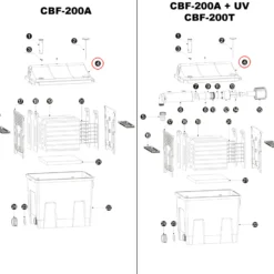 SunSun Ersatzteil Deckel für Bio Teichfilter CBF-200T CBF-200U CBF-200 – Durchlauffilter Teich bis 8000L Teichvolumen – bis 2300l/h – mit Thermometer – Filter Biofilter Koiteich – Filteranlage