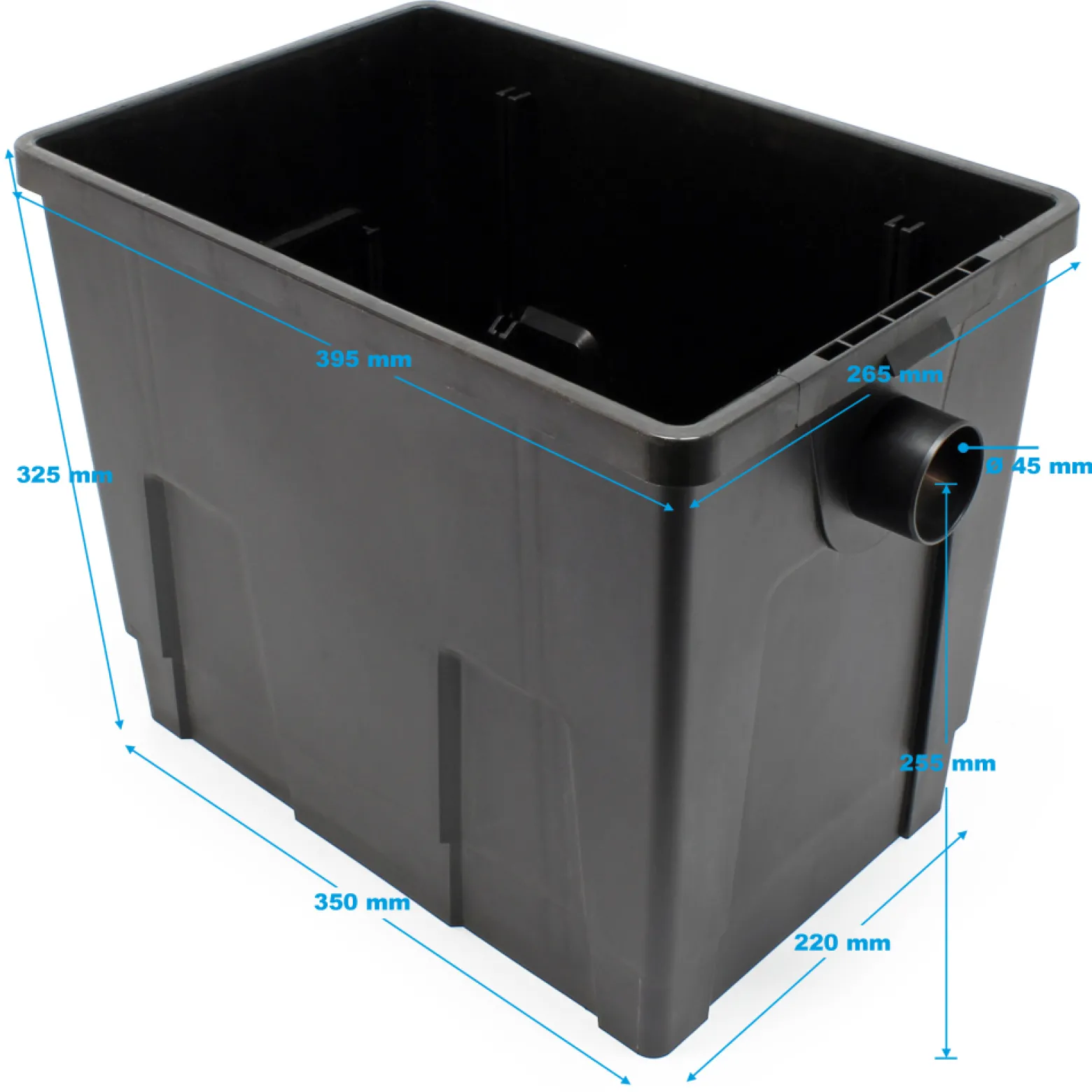 SunSun Ersatzteil Filterwanne für Bio Teichfilter CBF-200T CBF-200U CBF-200 – Durchlauffilter Teich bis 8000L Teichvolumen – bis 2300l/h – mit Thermometer – Filter Biofilter Koiteich – Filteranlage