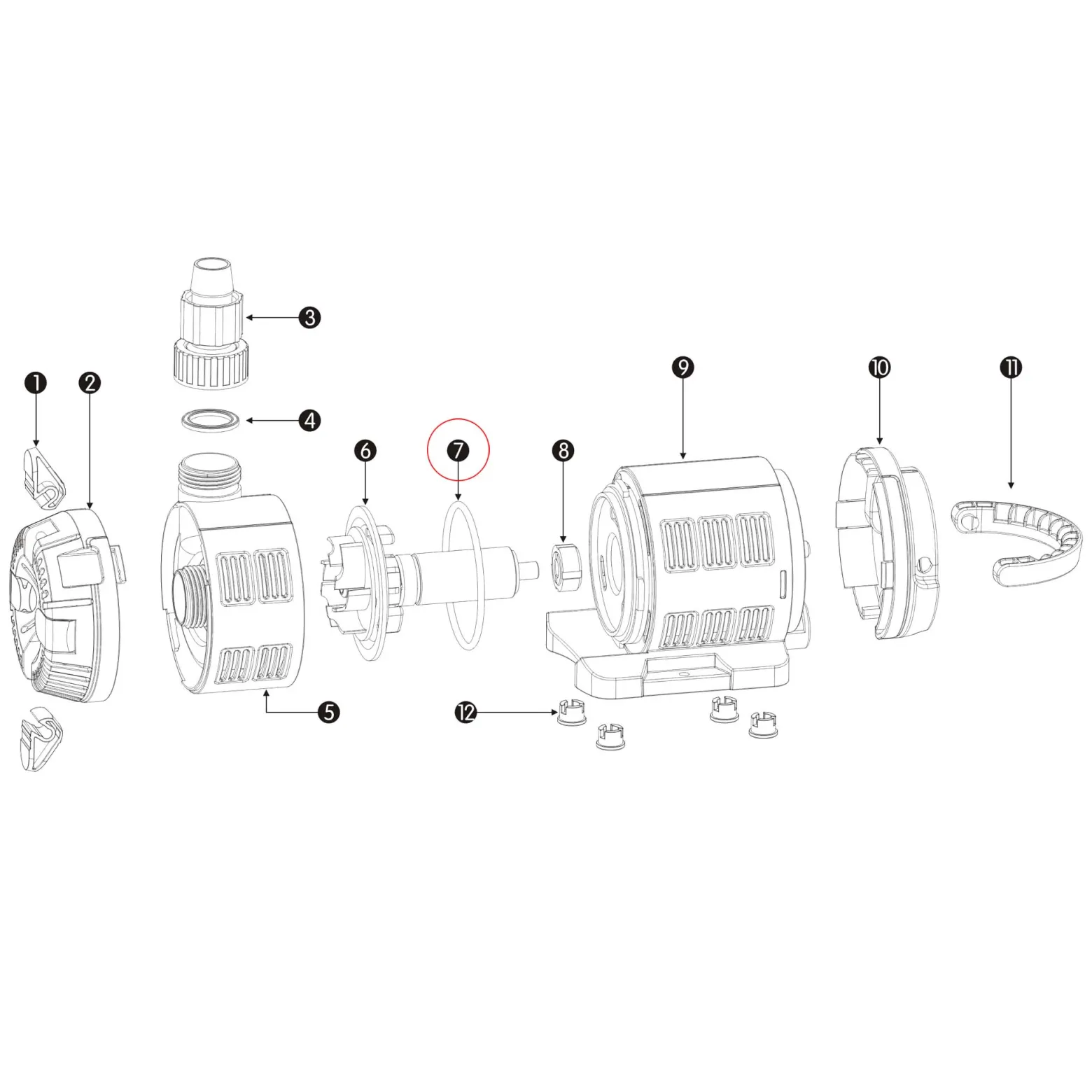 SunSun Ersatzteil für CET-15000 Teichpumpe – O-Ring – für Teich, Gartenpumpe, Skimmer, Bachlauf Zubehör