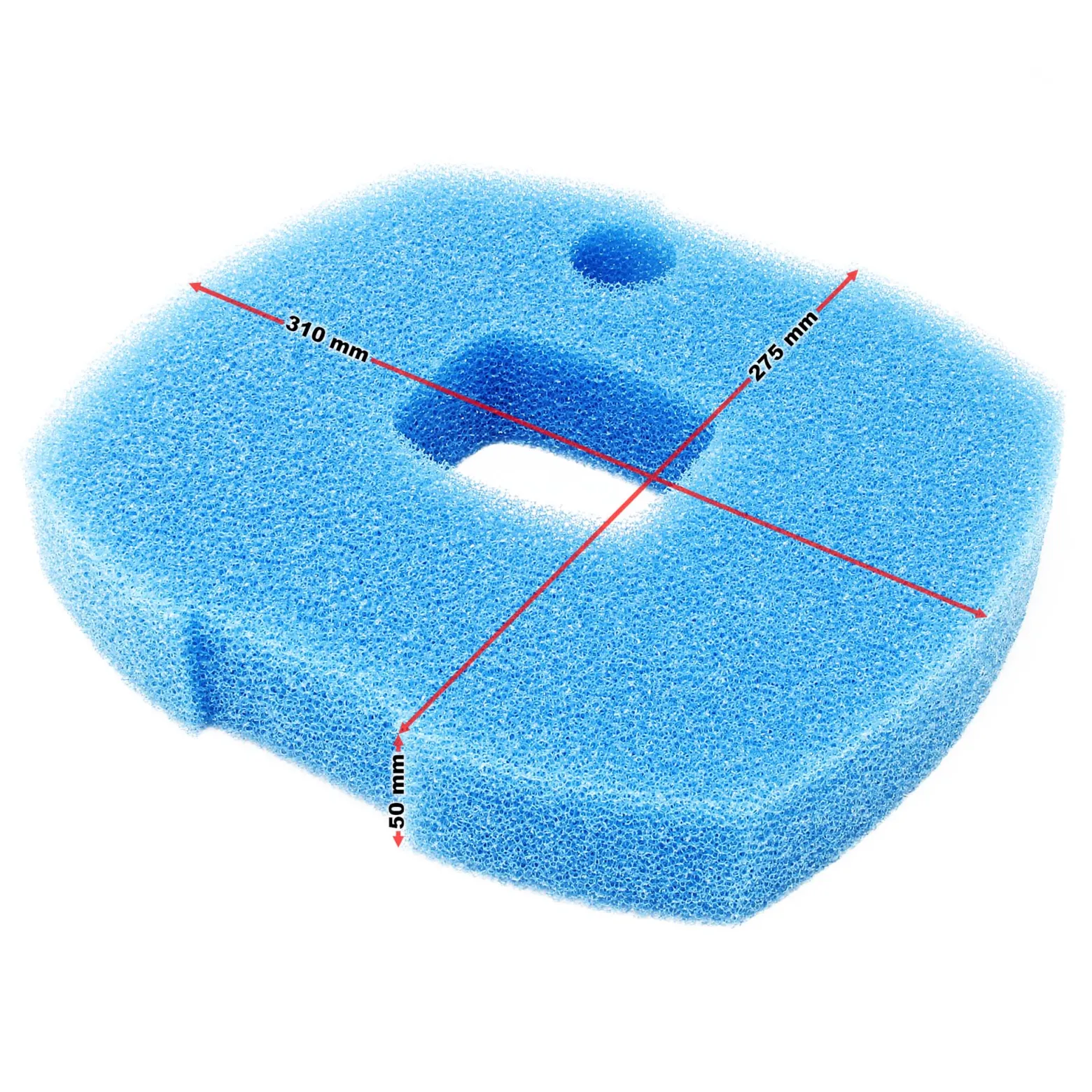 SunSun Ersatzteil für CUF-2800-5800 Teichpumpe – Filterschwamm – blau – grob 50 mm – für Springbrunnenpumpe, Teichfilter Zubehör