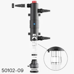 SunSun Ersatzteil für CUV-236 Teichklärer – Quarzglashülse C – transparent – für Teiche, UV Lampe, Filter, UVC Teichfilter Zubehör