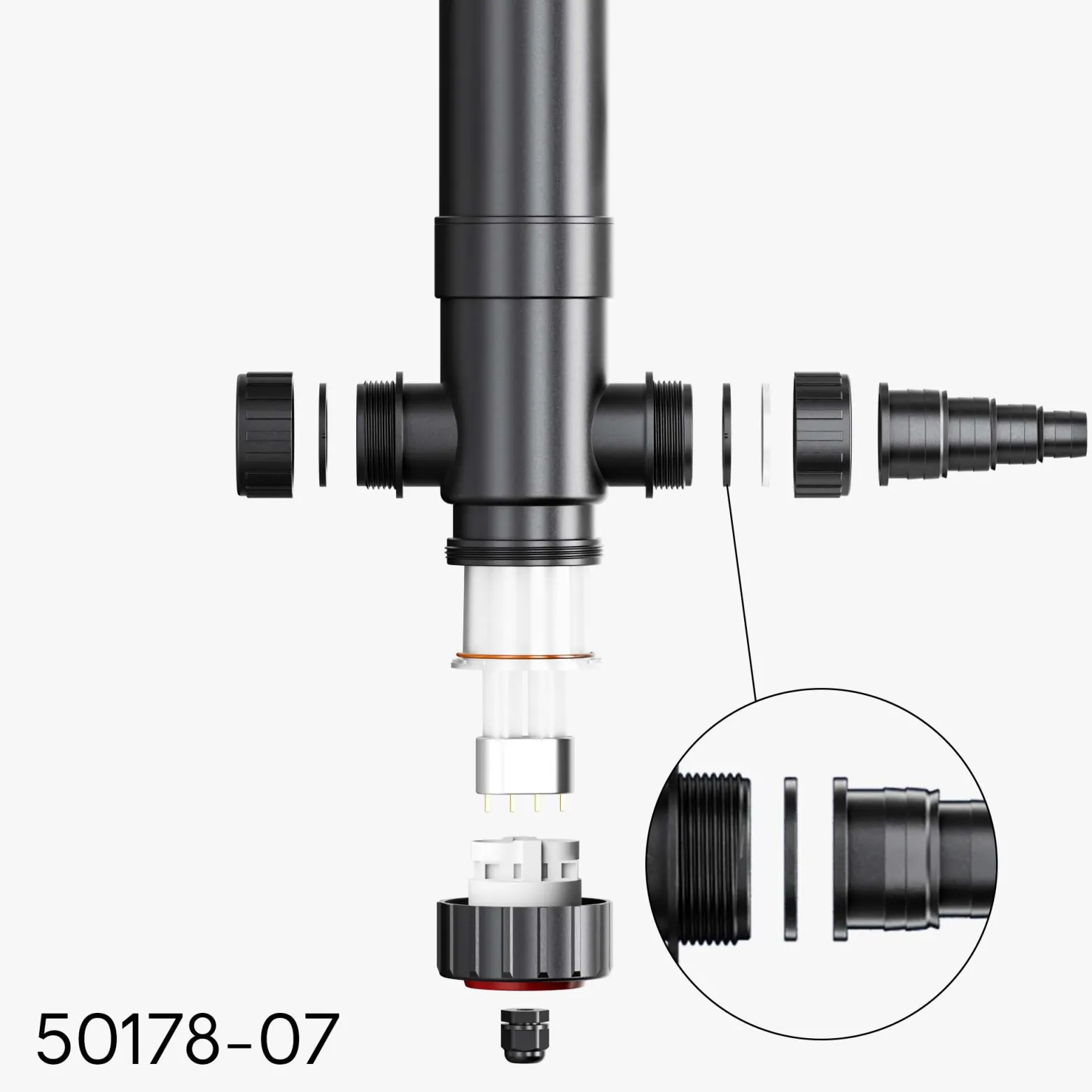 Sun Sun Ersatzteil für CUV-136 Teichklärer – Gummiring – für Teichfilter, UV Leuchtmittel, UVC Klärer Zubehör