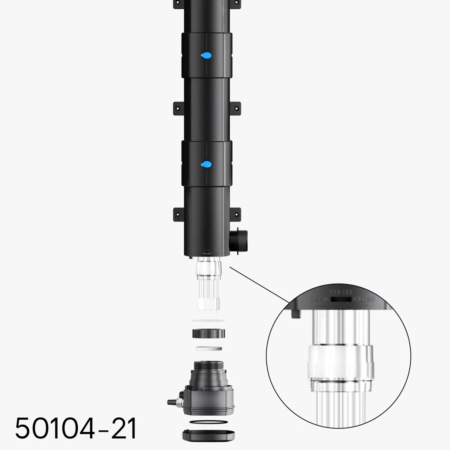 SunSun Ersatzteil für CUV-272 Teichklärer – Quarzglashülse C – transparent – für Teiche, UV Lampe, Filter, UVC Teichfilter Zubehör