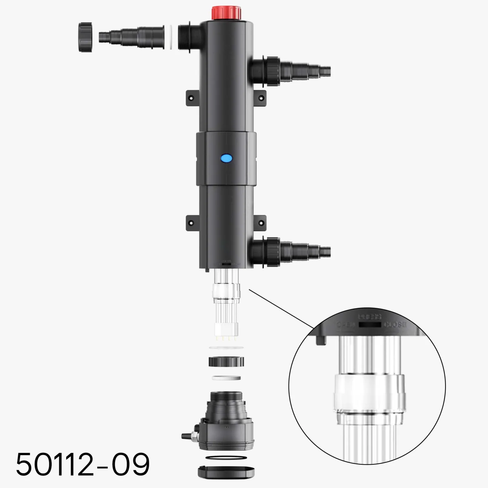 SunSun Ersatzteil für CUV-218 Teichklärer – Quarzglashülse A – transparent – für Teiche, UV Lampe, Filter, UVC Teichfilter Zubehör