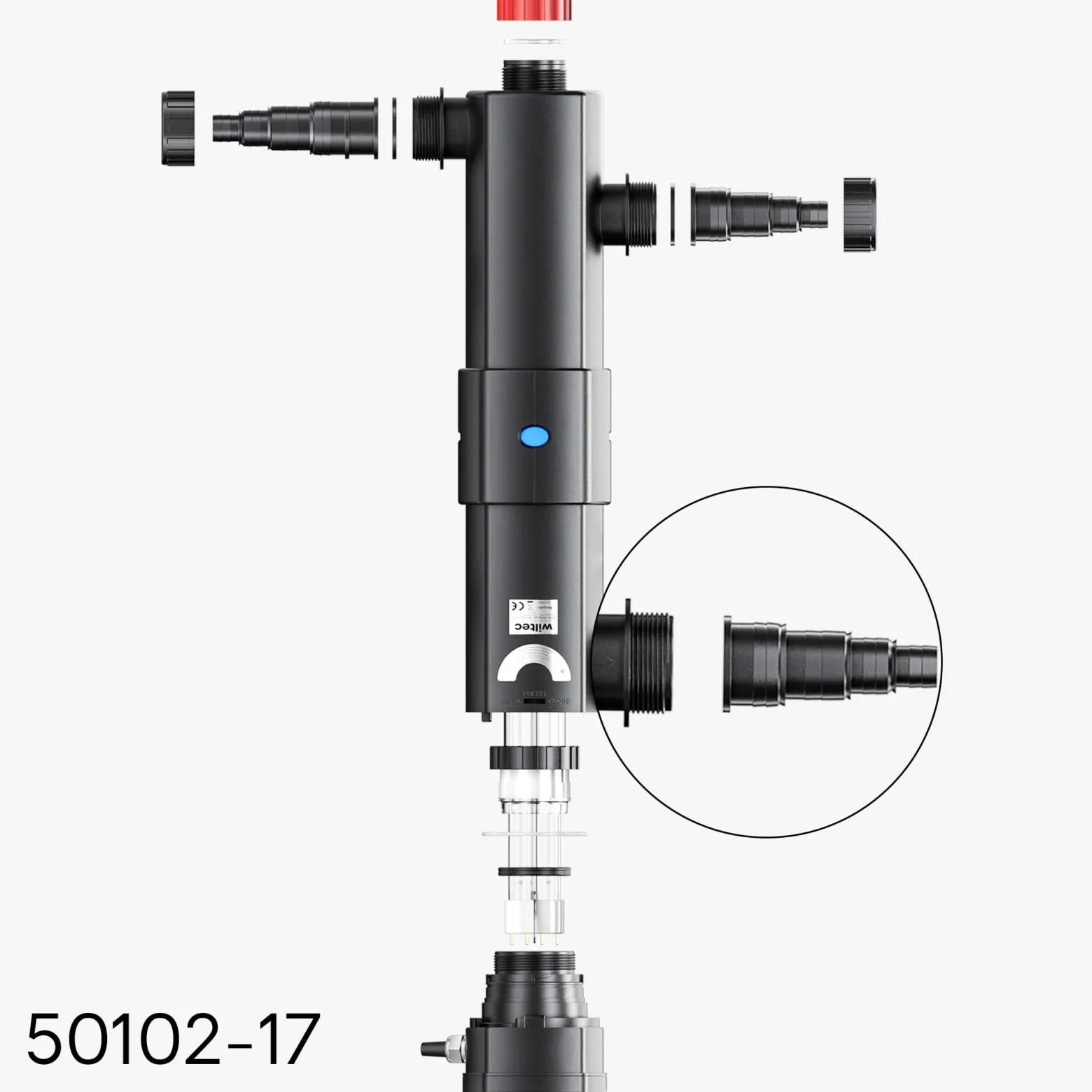 SunSun Ersatzteil für CUV-236 Teichklärer – Schlauchstufentülle – für Teichfilter, UV Leuchtmittel, UVC Zubehör Klärer