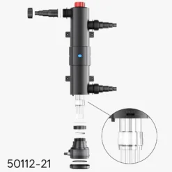 SunSun Ersatzteil für CUV-218 Teichklärer – Quarzglashülse C – transparent – für Teiche, UV Lampe, Filter, UVC Teichfilter Zubehör