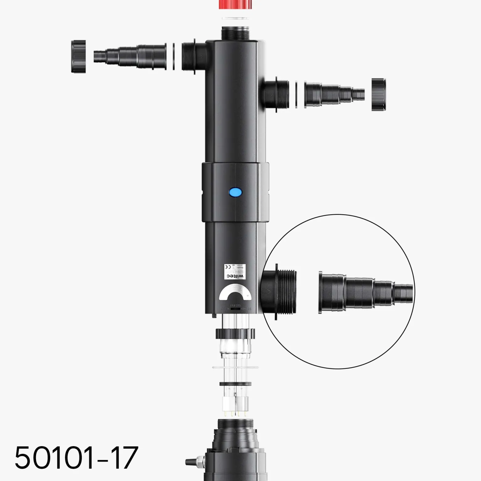 SunSun Ersatzteil für CUV-224 Teichklärer – Schlauchstufentülle – für Teichfilter, UV Leuchtmittel, UVC Klärer Zubehör