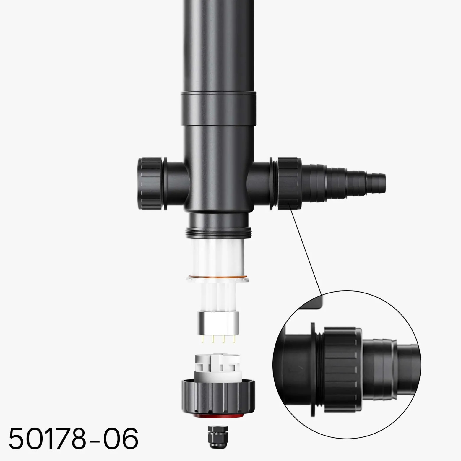 Sun Sun Ersatzteil für CUV-136 Teichklärer – Schraubring – für Teichfilter, UV Leuchtmittel, UVC Klärer Zubehör