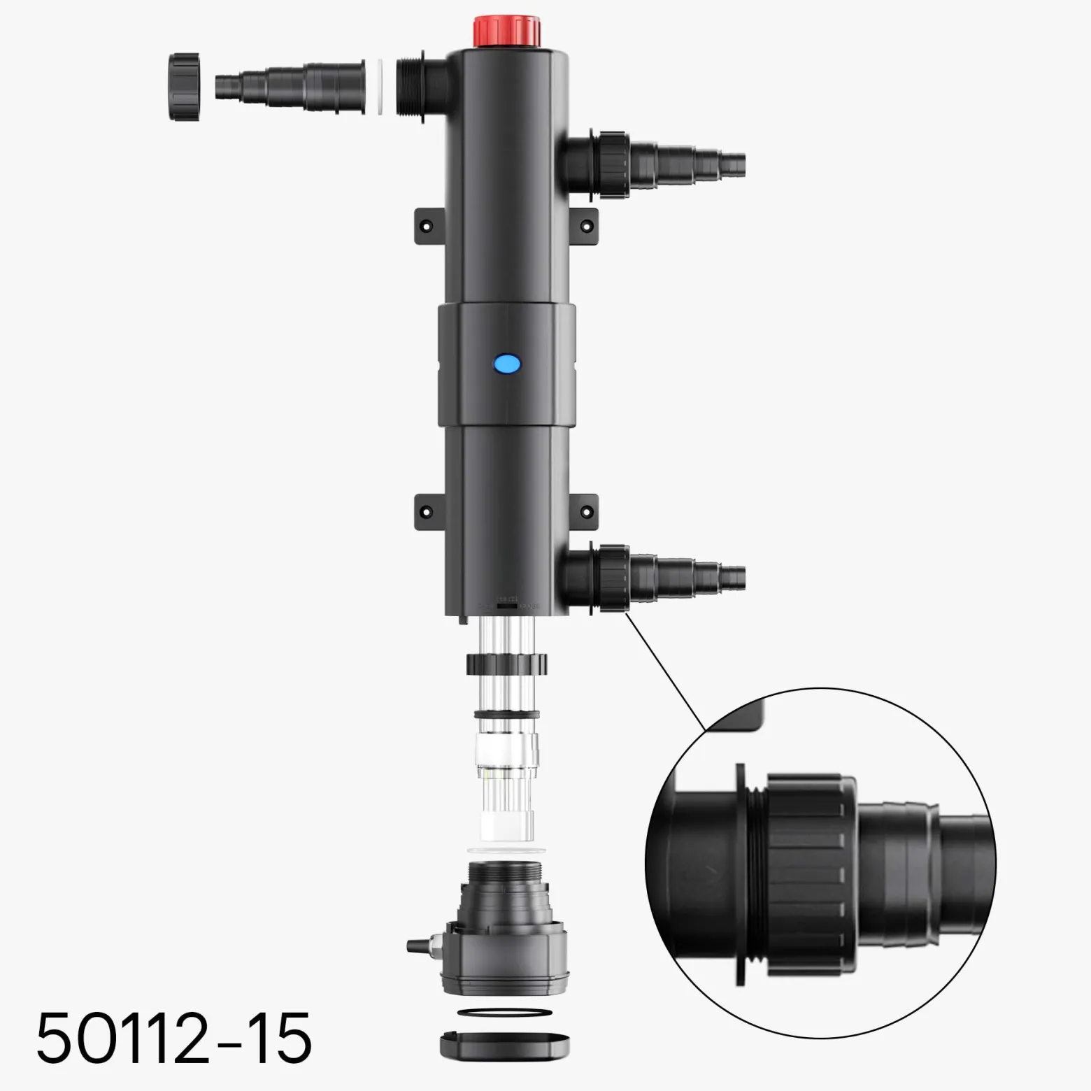 Sun Sun Ersatzteil für CUV-218 Teichklärer – Schraubring – für Teichfilter, UV Leuchtmittel, UVC Klärer Zubehör