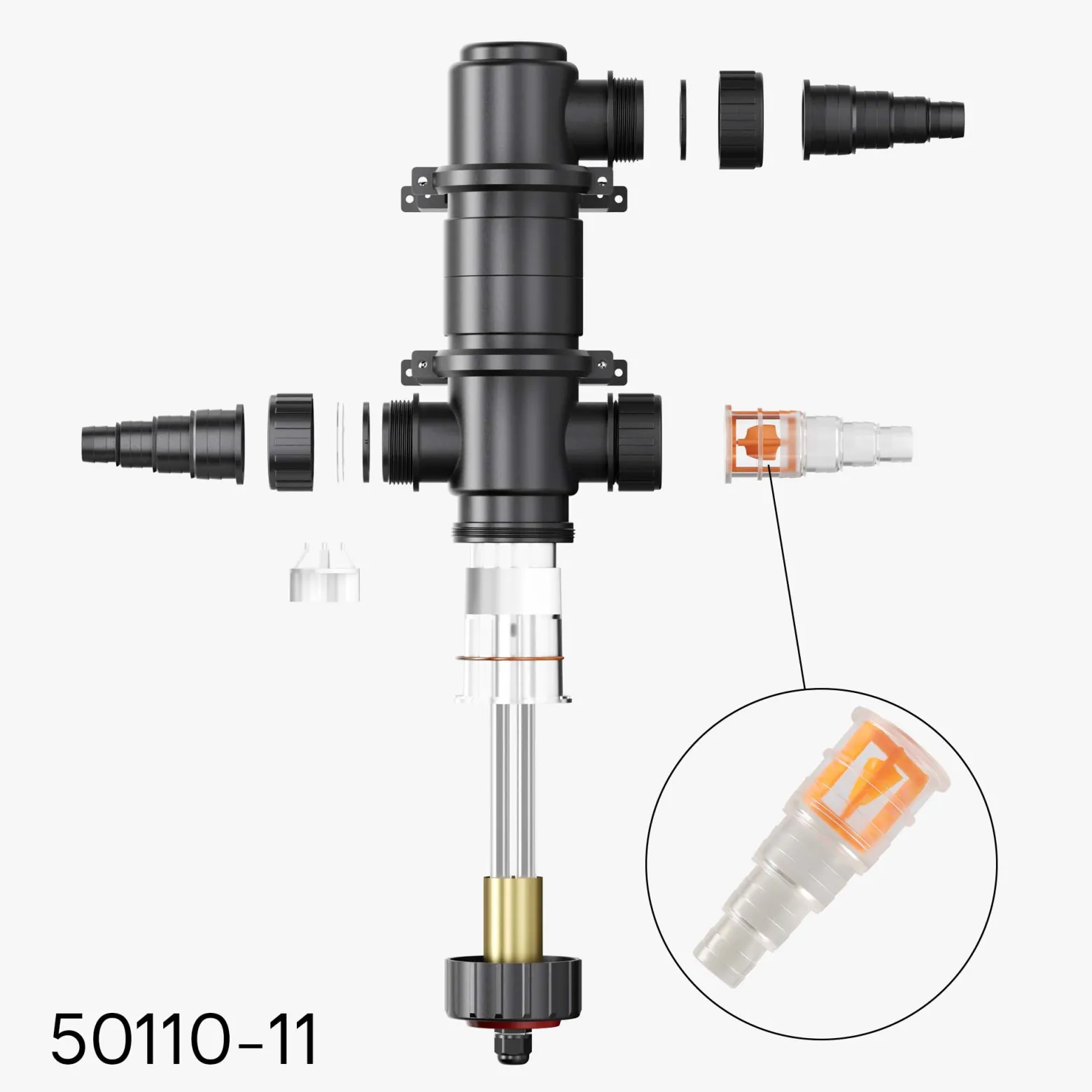SunSun Ersatzteil für CUV-111 Teichklärer – Durchflussmesser – für Teichfilter, UV Leuchtmittel, UVC Klärer Zubehör