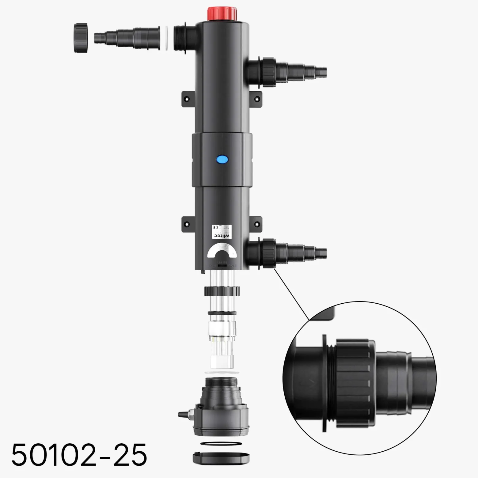 Sun Sun Ersatzteil für CUV-236 Teichklärer – Schraubring – für Teichfilter, UV Leuchtmittel, UVC Zubehör Klärer