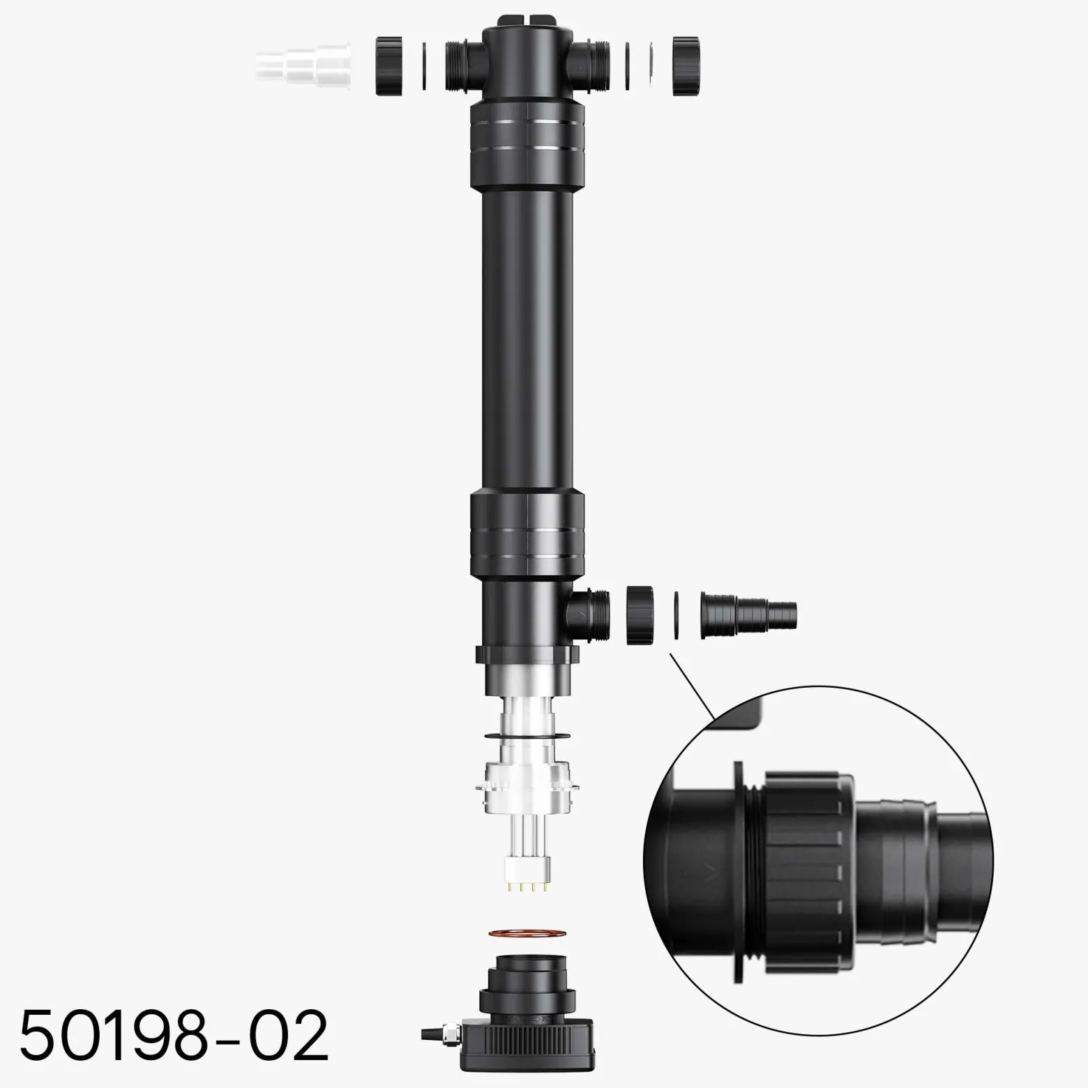 Sun Sun Ersatzteil für CUV-6110 Teichklärer – Schraubring – für Teichfilter, UV Leuchtmittel, UVC Klärer Zubehör