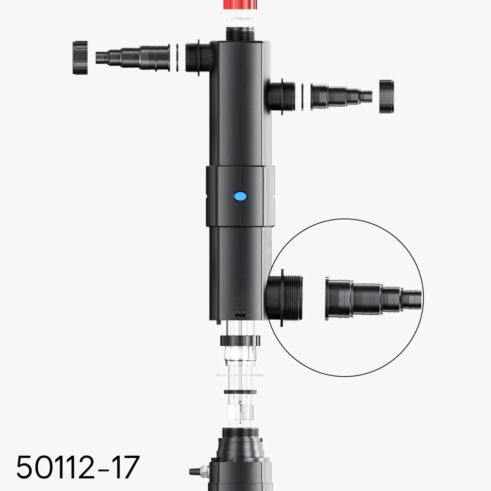 SunSun Ersatzteil für CUV-218 Teichklärer – Schlauchstufentülle – für Teichfilter, UV Leuchtmittel, UVC Klärer Zubehör