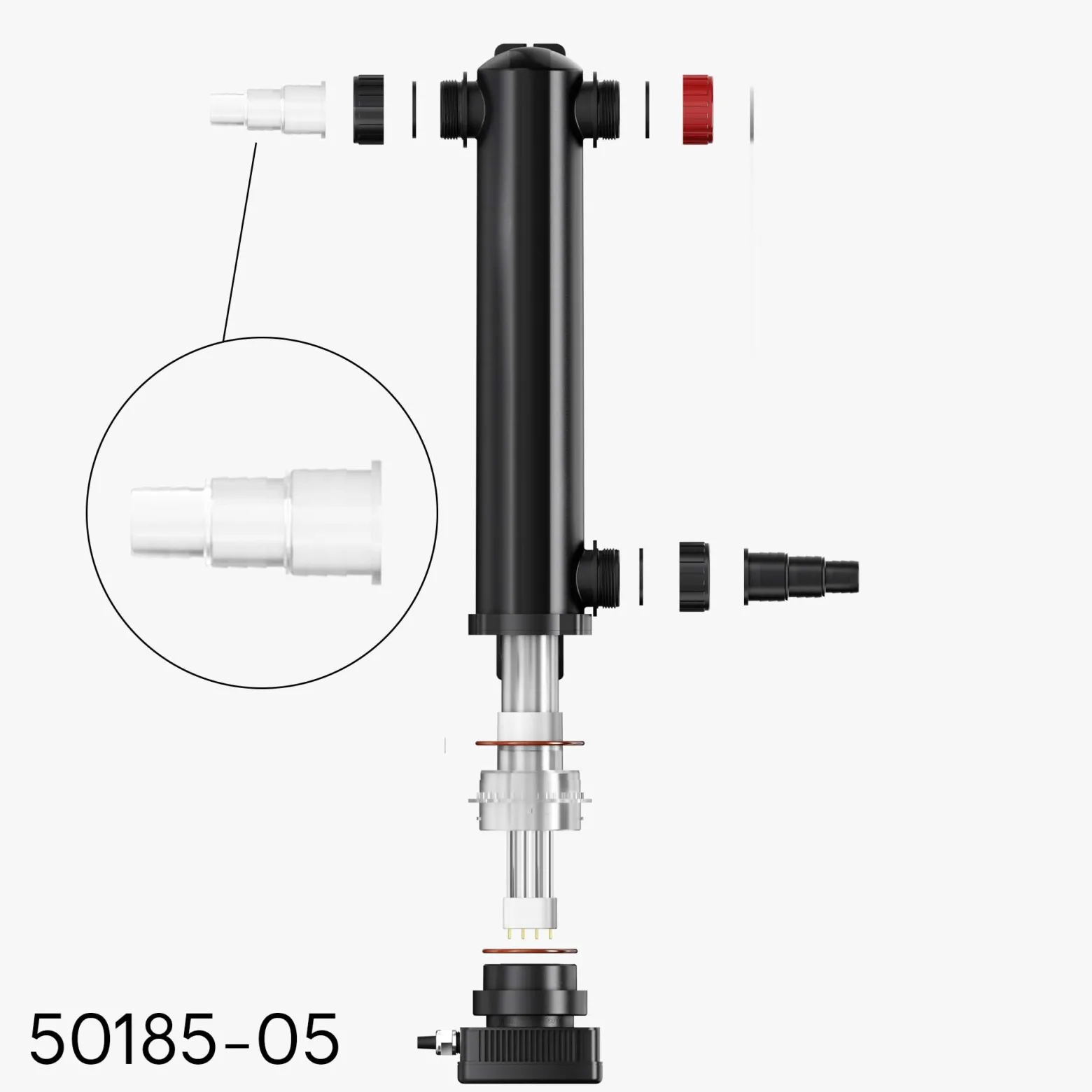 SunSun Ersatzteil für CUV-336 Teichklärer – Durchflussmesser – für Teichfilter, UV Leuchtmittel, UVC Klärer Zubehör