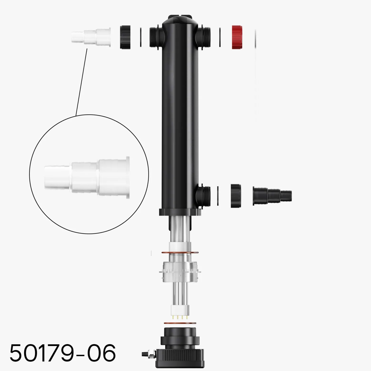 SunSun Ersatzteil für CUV-318 Teichklärer – Durchflussmesser – für Teichfilter, UV Leuchtmittel, UVC Klärer Zubehör