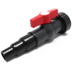 SunSun Ersatzteil für Druckteichfilter CPF-20000/30000 Kugelhahn mit Schraubring Ø 58 mm, Absperrhahn inkl. Schlauchstufentüllen für Teichdruckfilter