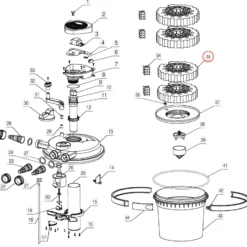 SunSun Ersatzteil für Druckteichfilter CPF-2500 Schwamm blau, effiziente Teichfilteranlage 6000 l/h, Teichdruckfilter mit UVC-Lampe