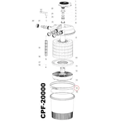 SunSun Ersatzteil für Druckteichfilter CPF-20000/50000 O-Ring 421 x 7,5 mm, Teichdruckfilter UVC-Lampe, effiziente Teichfilteranlage