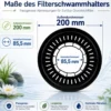 SunSun Ersatzteil für Druckteichfilter CPF-/CPA-20000-50000 Filterschwammhalter, Teichdruckfilter UVC-Lampe, effiziente Teichfilteranlage