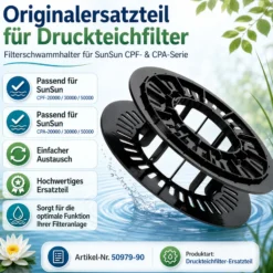 SunSun Ersatzteil für Druckteichfilter CPF-/CPA-20000-50000 Filterschwammhalter, Teichdruckfilter UVC-Lampe, effiziente Teichfilteranlage