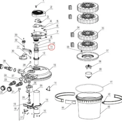 SunSun Ersatzteil für Druckteichfilter CPF-2500 Quarzrohr, Teichdruckfilter mit UVC-Lampe, effiziente Teichfilteranlage 6000 l/h