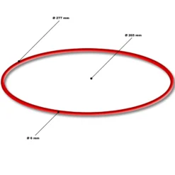 SunSun Ersatzteil für Druckteichfilter CPF-2500 O-Ring 3 265 x 6 mm, effiziente Teichfilteranlage 6000 l/h, Teichdruckfilter mit UVC-Lampe