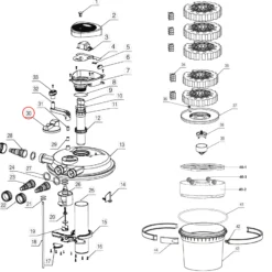 SunSun Ersatzteil für Druckteichfilter CPF-5000 Handgriff Halterung, Teichdruckfilter UV-Lampe 18 W, Teichfilteranlage 10000 l/h