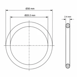 SunSun Ersatzteil für Druckteichfilter CPF-180/250 O-Ring 30 x 2,4 mm, Teichfilter mit UV-Lampe 11 W, 10000 l/h Teichfilteranlage
