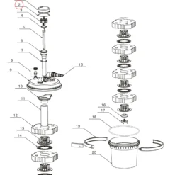 SunSun Ersatzteil für Druckteichfilter CPF-280/380/500 O-Ring 1, Teichdruckfilter UVC-Lampe, 9000 l/h Teichfilteranlage, effiziente Wasserfilterung