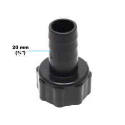 SunSun Ersatzteil für HJ-5000 Teichpumpe – Schlauchtülle mit Überwurfmutter – Verbinder – 20 mm – für Teich, Gartenpumpe, Skimmer, Bachlauf Zubehör