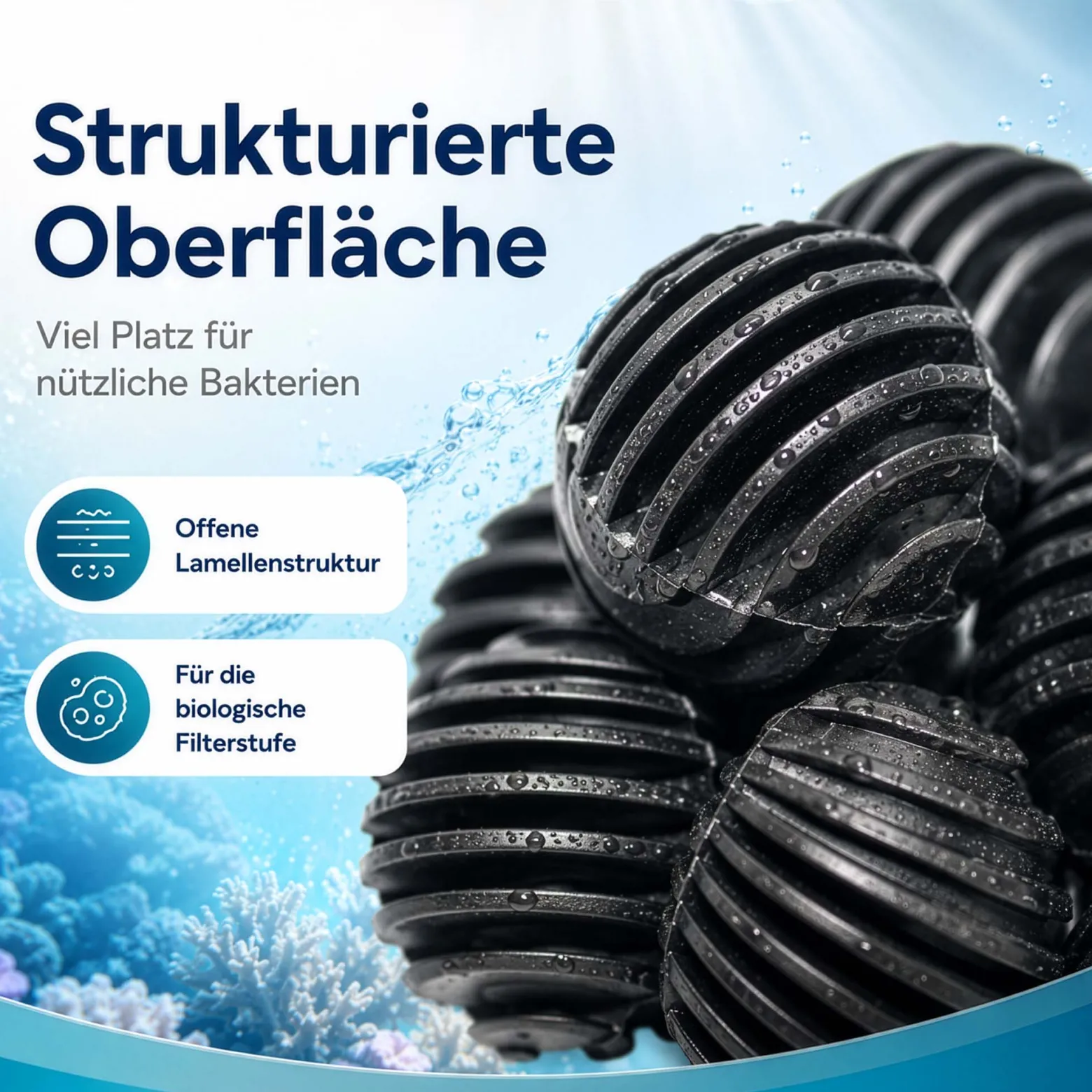 SunSun Ersatzteil für HW-304 Aquarium Außenfilter - Bio Balls 40 Stück Ø 28 mm, Biokugeln für Auqariumfilter, Aquariumzubehör Filterkugeln als Filtermedium