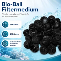 SunSun Ersatzteil für HW-404B Aquarium Außenfilter - Bio Balls 40 Stück Ø 28 mm, Biokugeln für Auqariumfilter, Aquariumzubehör Filterkugeln als Filtermedium