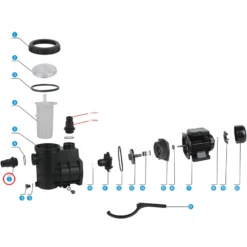SunSun Ersatzteil für Schwimmbadpumpe Ein- und Ausgang, 220 W Poolfilteranlage, Filterpumpe 5000 l/h, Pool Pumpe mit Schwimmerschalter